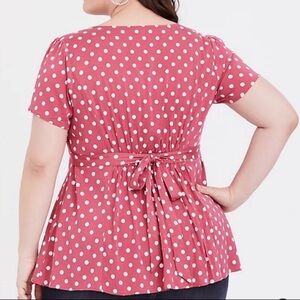 Torrid Tie Waist Babydoll Top